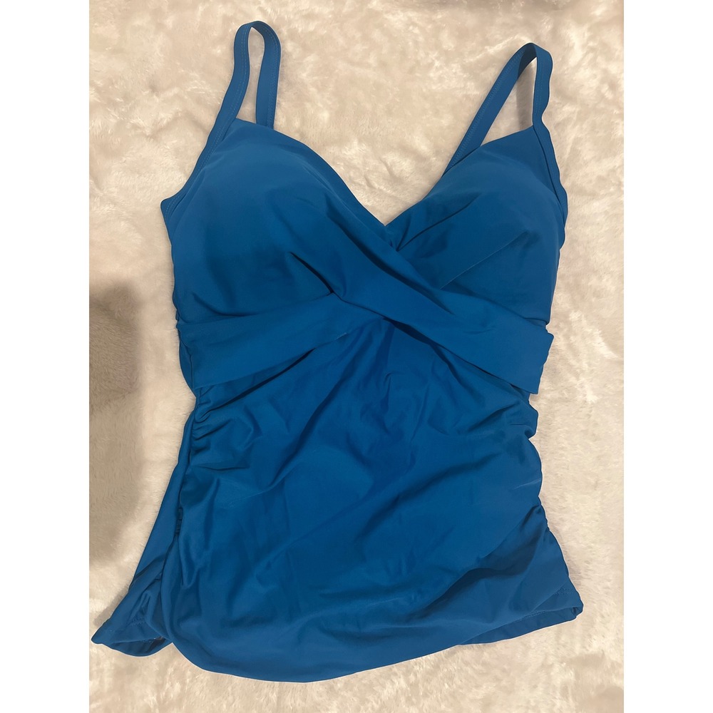 Blue Women's Twist-Front Tankini Top - Swim Bikini